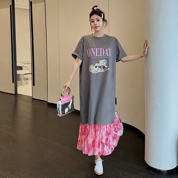 Oversized Straight Midi Maxi Dress - Picture 3 of 6